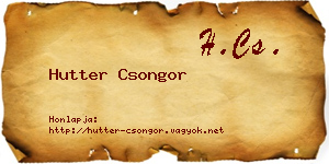Hutter Csongor névjegykártya